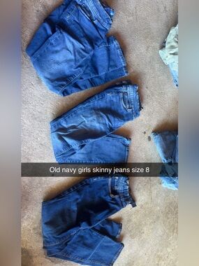 Old Navy Skinny Girls Jeans in Medium Blue Denim